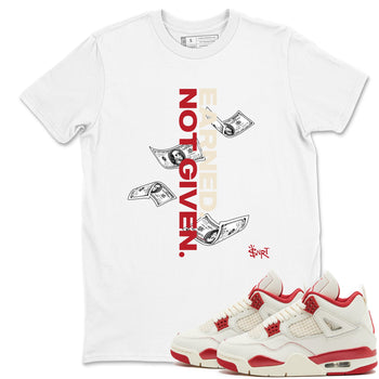 Sneaker match tees – Sneaker Tees To Match Air Jordan 4 Valentines Day Shoes – Earned Not Given Tee White 1
