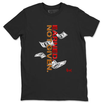 5s Archaeo Brown shirts to match jordans Earned Not Given sneaker match tees Air Jordan 5 Archaeo Brown match shoes to clothes SNRT Sneaker Tees unisex cotton Black 2 shirts