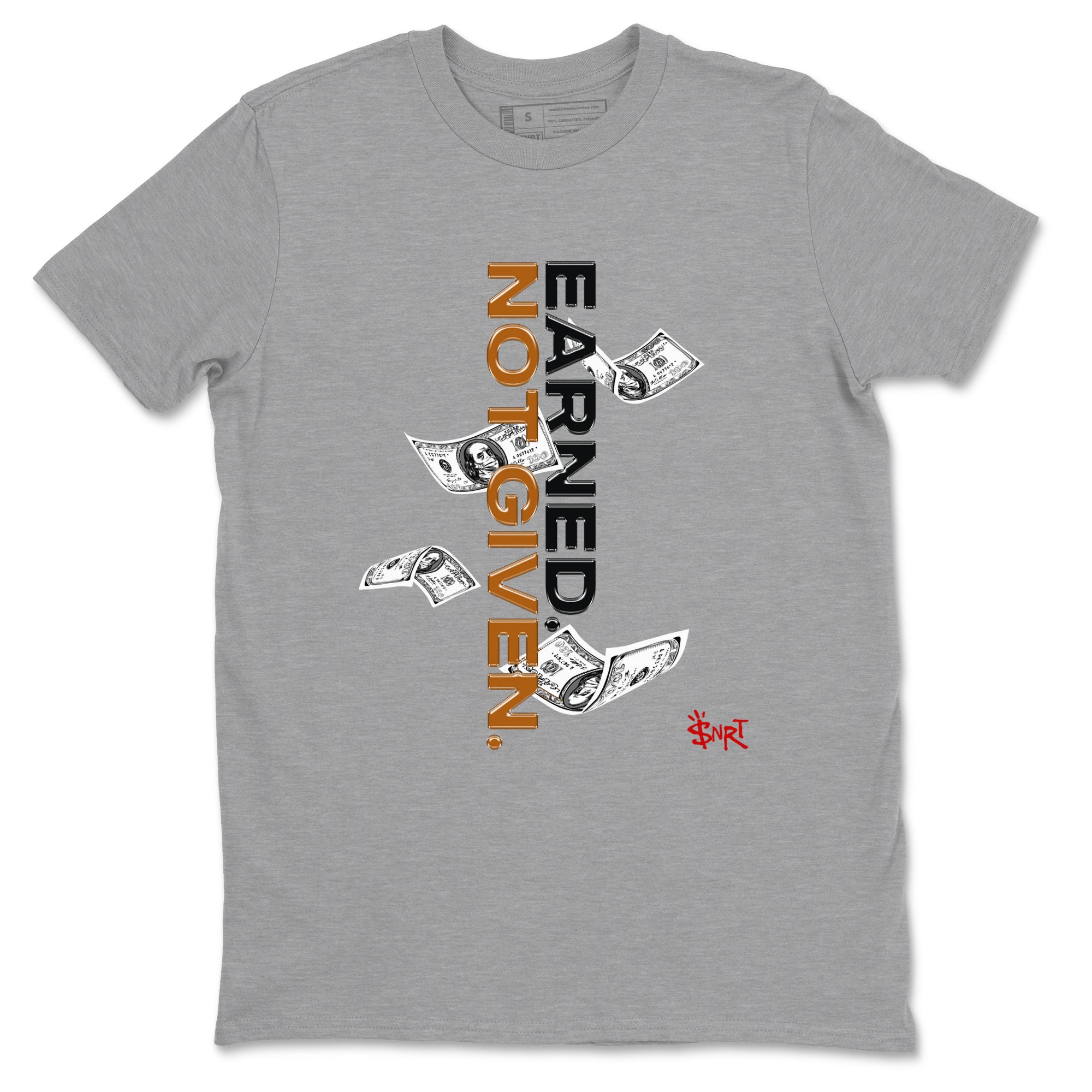 5s Archaeo Brown shirts to match jordans Earned Not Given sneaker match tees Air Jordan 5 Archaeo Brown match shoes to clothes SNRT Sneaker Tees unisex cotton Heather Grey 2 shirts