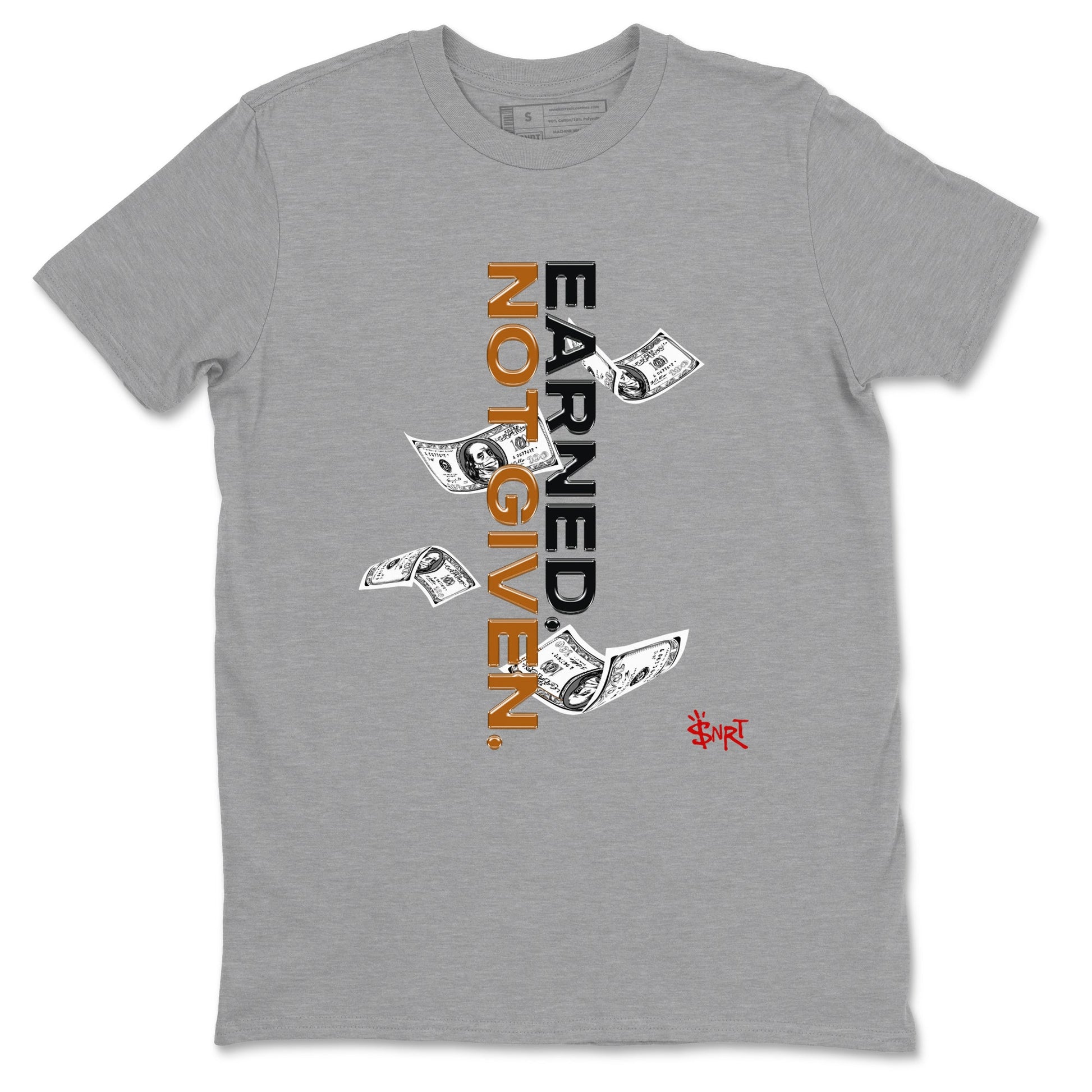 5s Archaeo Brown shirts to match jordans Earned Not Given sneaker match tees Air Jordan 5 Archaeo Brown match shoes to clothes SNRT Sneaker Tees unisex cotton Heather Grey 2 shirts
