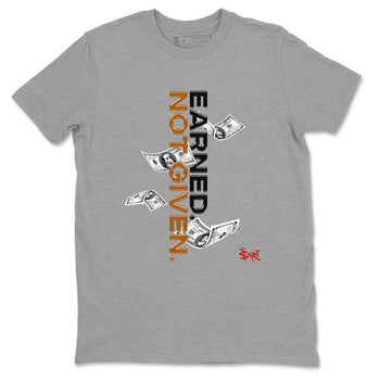 5s Archaeo Brown shirts to match jordans Earned Not Given sneaker match tees Air Jordan 5 Archaeo Brown match shoes to clothes SNRT Sneaker Tees unisex cotton Heather Grey 2 shirts