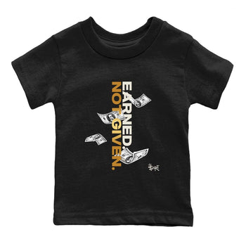 5s Golden Ticket shirts to match jordans  Earned Not Given shirts to match jordans Air Jordan 5 Golden Ticket match shoes to clothes SNRT Sneaker Tees Youth Baby Black 2 tee