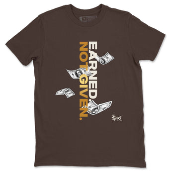 5s Golden Ticket shirts to match jordans  Earned Not Given shirts to match jordans Air Jordan 5 Golden Ticket match shoes to clothes SNRT Sneaker Tees unisex cotton Dark Chocolate 2 shirts