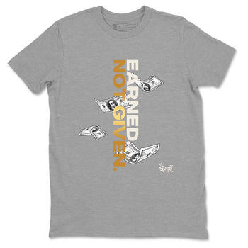 5s Golden Ticket shirts to match jordans  Earned Not Given shirts to match jordans Air Jordan 5 Golden Ticket match shoes to clothes SNRT Sneaker Tees unisex cotton Heather Grey 2 shirts