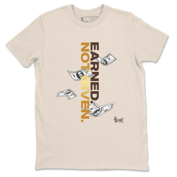 5s Golden Ticket shirts to match jordans  Earned Not Given shirts to match jordans Air Jordan 5 Golden Ticket match shoes to clothes SNRT Sneaker Tees unisex cotton Natural 2 shirts