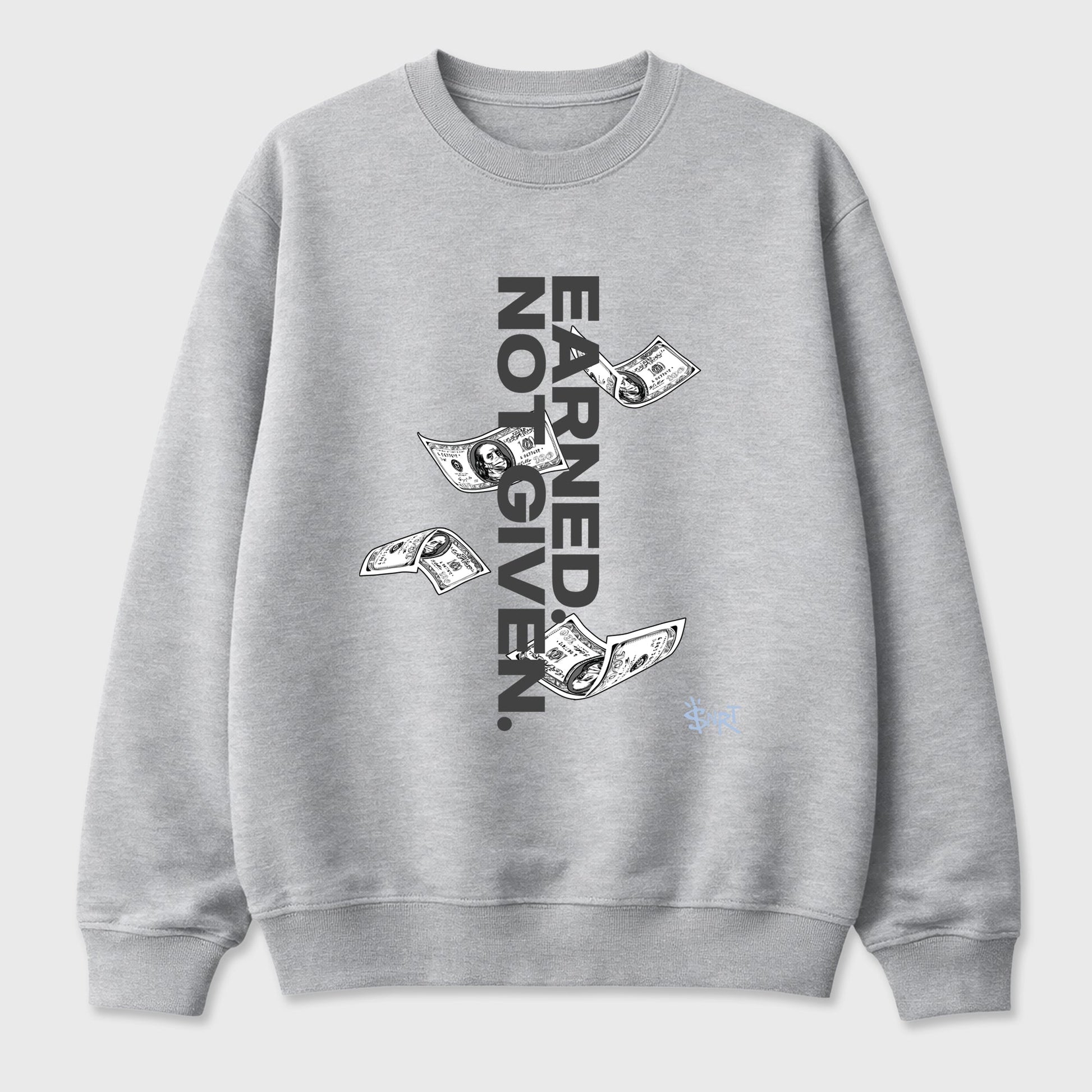 Sneakerfit for Sneakerheads – Sneaker Tees To Match Air Jordan 5 Wolf Grey Sneakers – Earned Not Given Tee Heather Grey 2