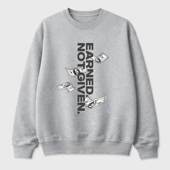 Sneakerfit for Sneakerheads – Sneaker Tees To Match Air Jordan 5 Wolf Grey Sneakers – Earned Not Given Tee Heather Grey 2