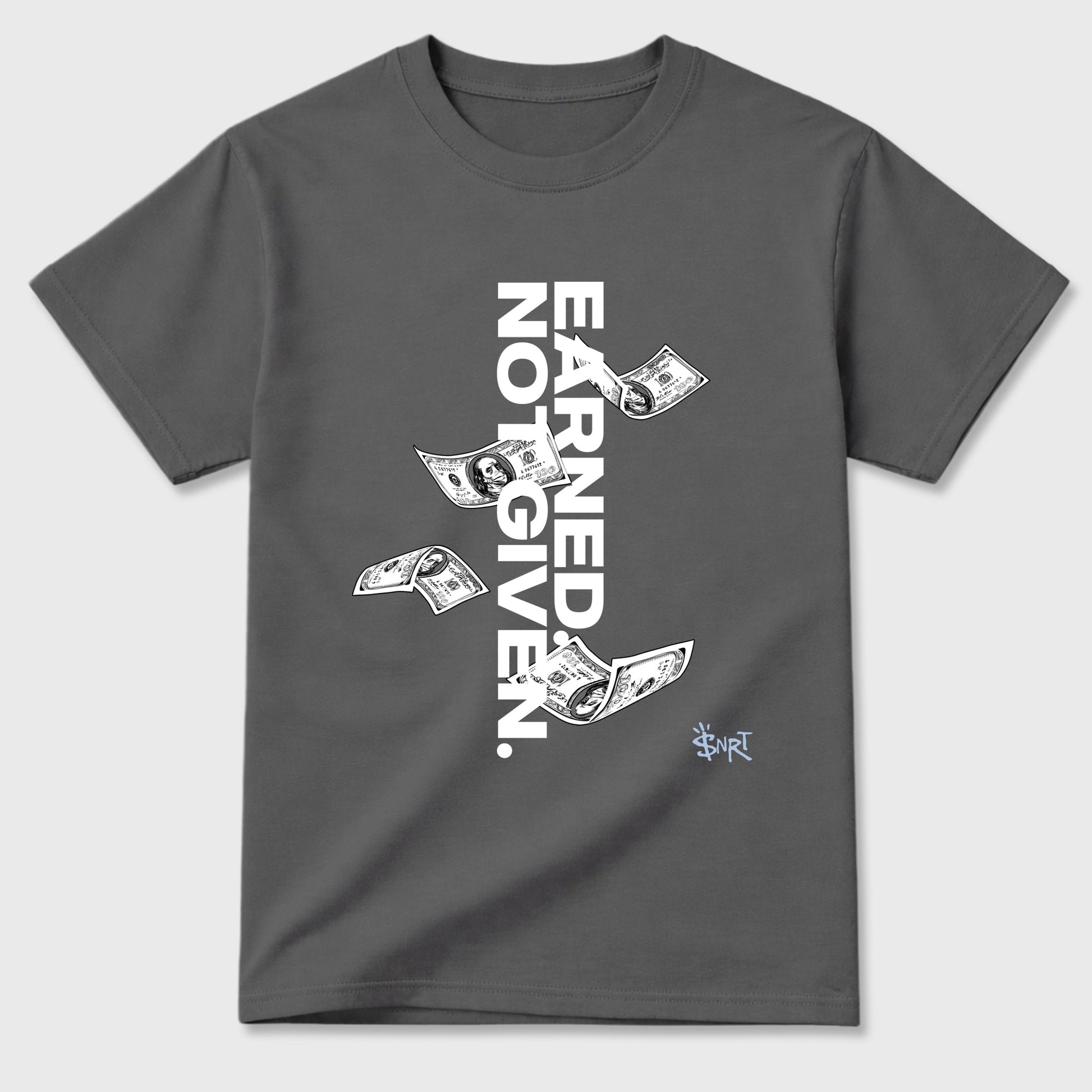 Sneakerfit for Sneakerheads – Sneaker Tees To Match Air Jordan 5 Wolf Grey Sneakers – Earned Not Given Tee Cool Grey 2