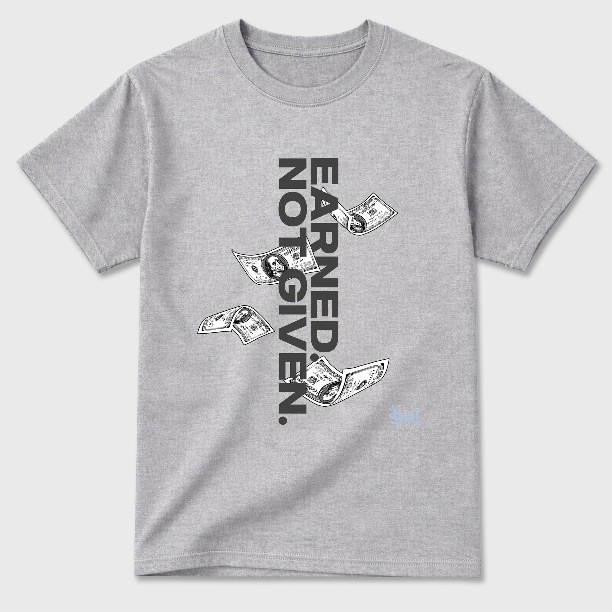Sneakerfit for Sneakerheads – Sneaker Tees To Match Air Jordan 5 Wolf Grey Sneakers – Earned Not Given Tee Heather Grey 2