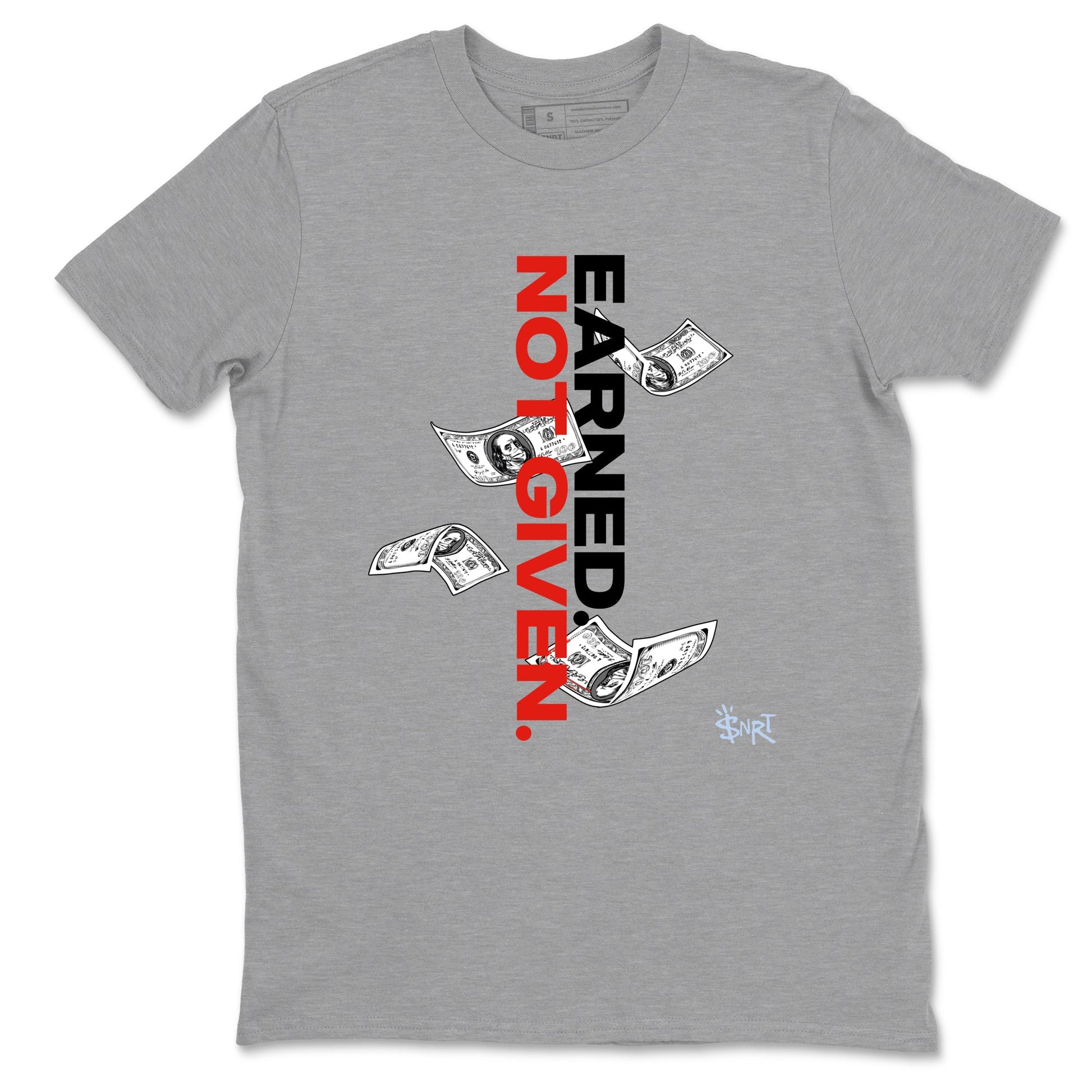 Sneaker match tees – Sneaker Tees To Match Air Jordan 6 Reverse Infrared Shoes – Earned Not Given Tee Heather Grey 2
