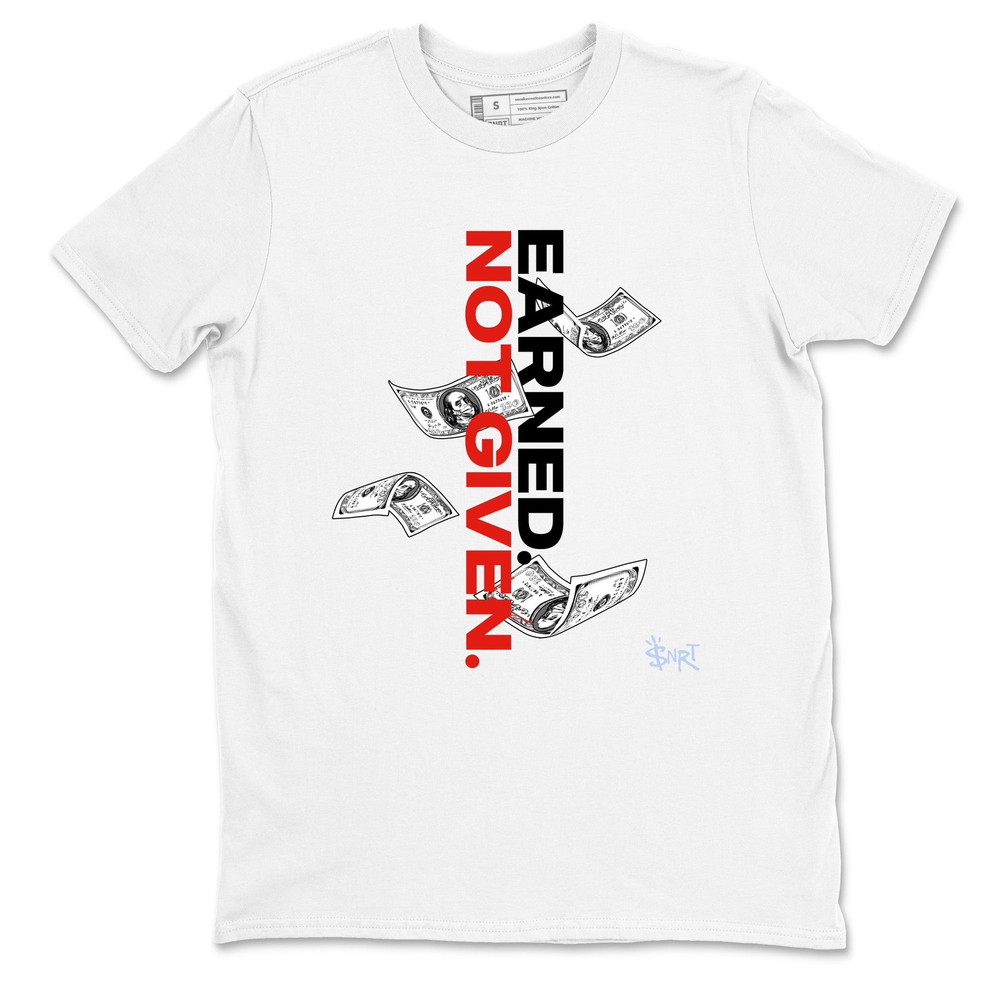 Sneaker match tees – Sneaker Tees To Match Air Jordan 6 Reverse Infrared Shoes – Earned Not Given Tee White 2