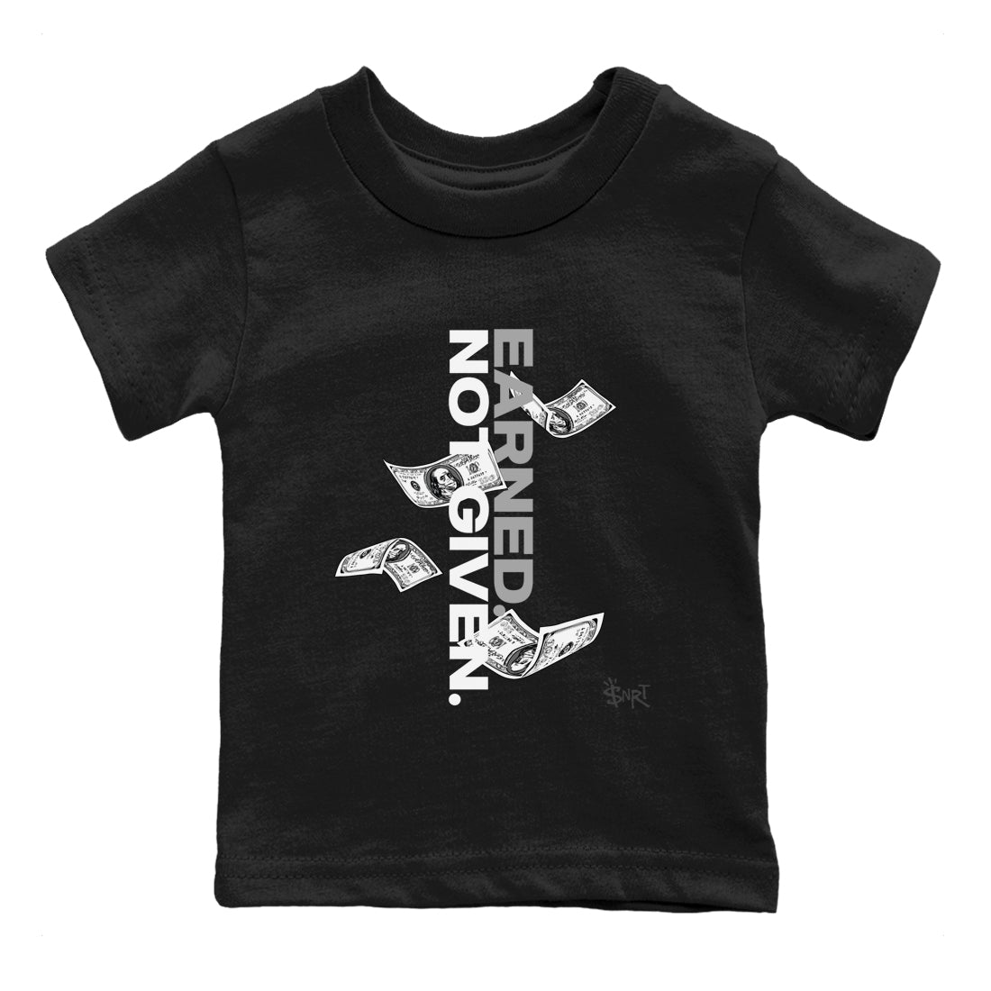 9s Cool Grey shirts to match jordans Earned Not Given sneaker match tees Air Jordan 9 Retro Cool Grey match shoes to clothes SNRT Sneaker Tees Youth Baby Black 2 tee