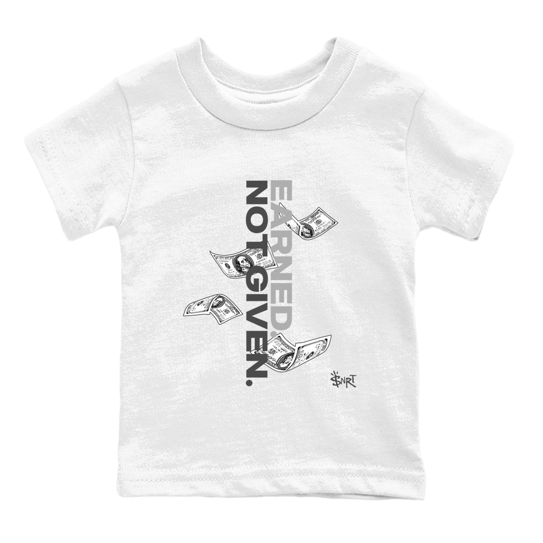 9s Cool Grey shirts to match jordans Earned Not Given sneaker match tees Air Jordan 9 Retro Cool Grey match shoes to clothes SNRT Sneaker Tees Youth Baby White 2 tee
