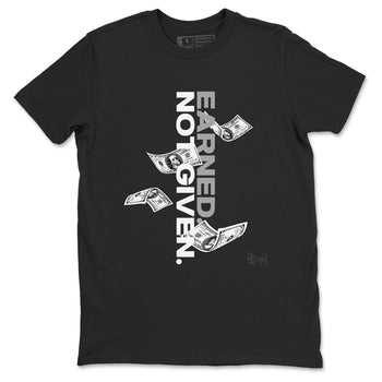 9s Cool Grey shirts to match jordans Earned Not Given sneaker match tees Air Jordan 9 Retro Cool Grey match shoes to clothes SNRT Sneaker Tees unisex cotton Black 2 shirts