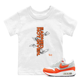 Air Max 1 OG '86 'Summit White and Cosmic Clay shirts to match jordans Earned Not Given sneaker match tees Air Max 1 Cosmic Clay match shoes to clothes SNRT Sneaker Tees Youth Baby White 1 tee