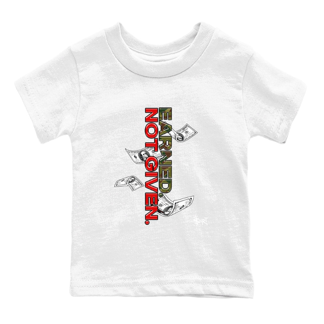Air Max 90 Duck Camo shirts to match jordans Earned Not Given sneaker match tees Air Max 90 Reverse Duck Camo match shoes to clothes SNRT Sneaker Tees Youth Baby White 2 tee