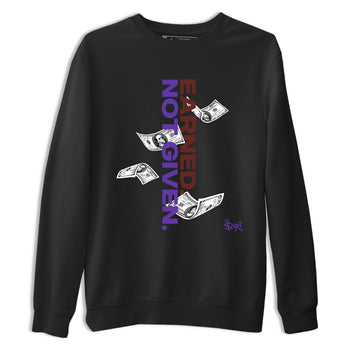 Sneaker match tees – Sneaker Threads To Match Dunk Low Persian Violet Shoes – Earned Not Given Tee Black 2