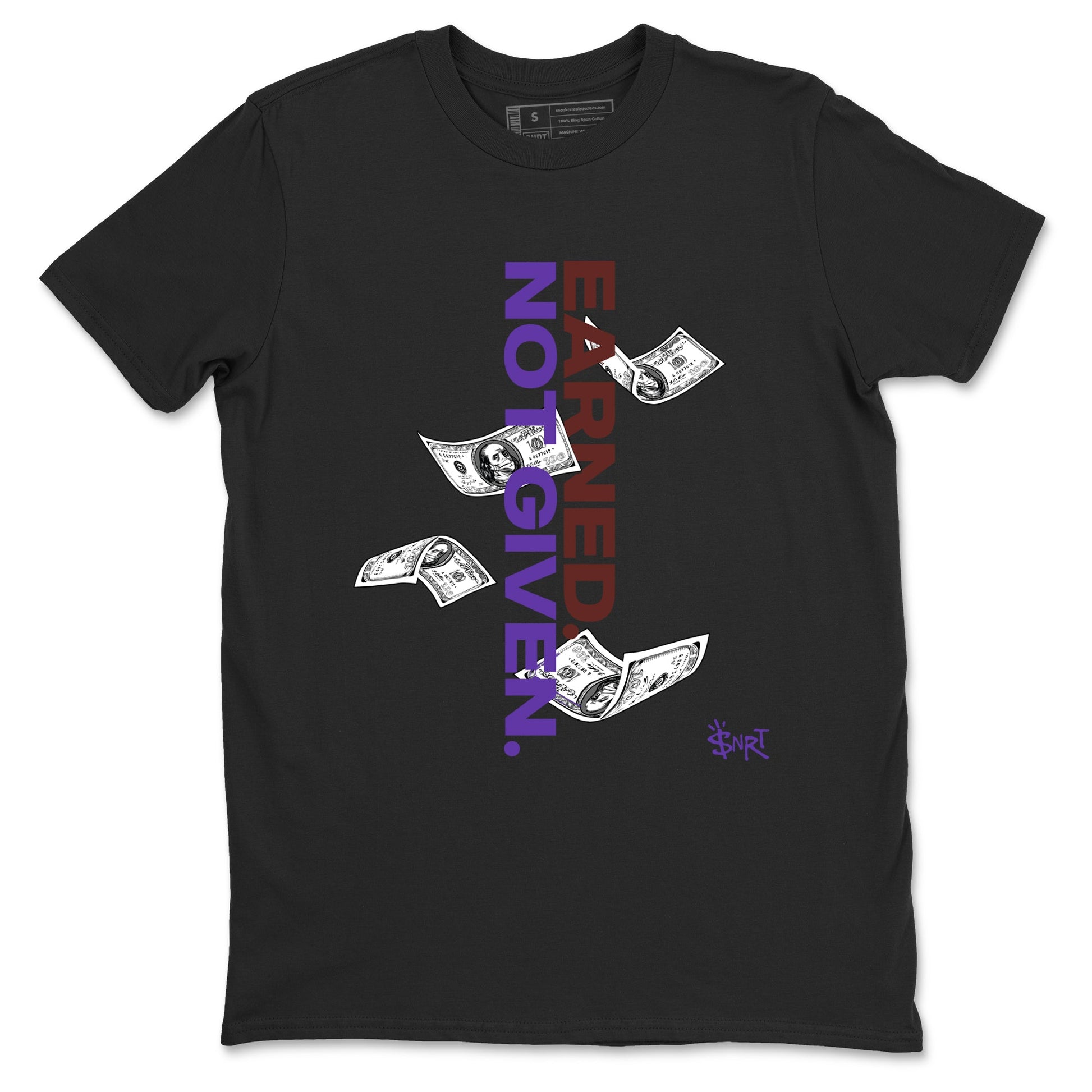 Sneaker match tees – Sneaker Threads To Match Dunk Low Persian Violet Shoes – Earned Not Given Tee Black 2