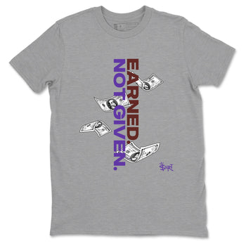 Sneaker match tees – Sneaker Threads To Match Dunk Low Persian Violet Shoes – Earned Not Given Tee Heather Grey 2