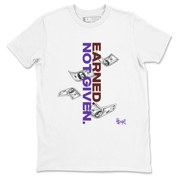 Sneaker match tees – Sneaker Threads To Match Dunk Low Persian Violet Shoes – Earned Not Given Tee White 2
