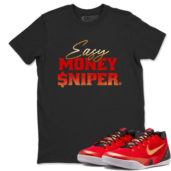 Best Christmas gifts for sneakerheads  – Sneaker Tees To Match Nike KB 9 China Sneakers – Easy Money Sniper Graphic Tee Black 1