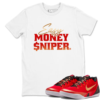 Best Christmas gifts for sneakerheads  – Sneaker Tees To Match Nike KB 9 China Sneakers – Easy Money Sniper Graphic Tee White 1