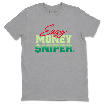 Sneaker Threads – Sneaker Tees To Match Nike KD 17 Easy Money Sniper – Easy Money Sniper Graphic Tee Heather Grey 2. Perfect for Jordan releases 2025 colorways. Perfect for Kevin Durant sneaker releases and Easy Money basketball colorways loved by hoopers in 2025.