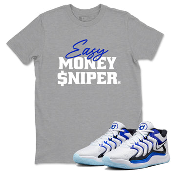 Sneaker Threads – Sneaker Tees To Match Nike KD 17 Penny – Easy Money Sniper Graphic Tee Heather Grey 1. Perfect for Jordan releases 2025 colorways. Perfect for Kevin Durant basketball sneaker releases and retro Penny-inspired 2025 colorways.