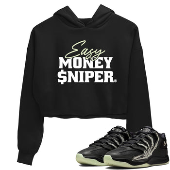 Sneaker Threads – Sneaker Tees To Match Nike KD 18 Halloween – Easy Money Sniper Crop Tee Black 1. Perfect for Jordan releases 2025 colorways. Perfect for Kevin Durant sneaker releases and Halloween 2025 colorways.