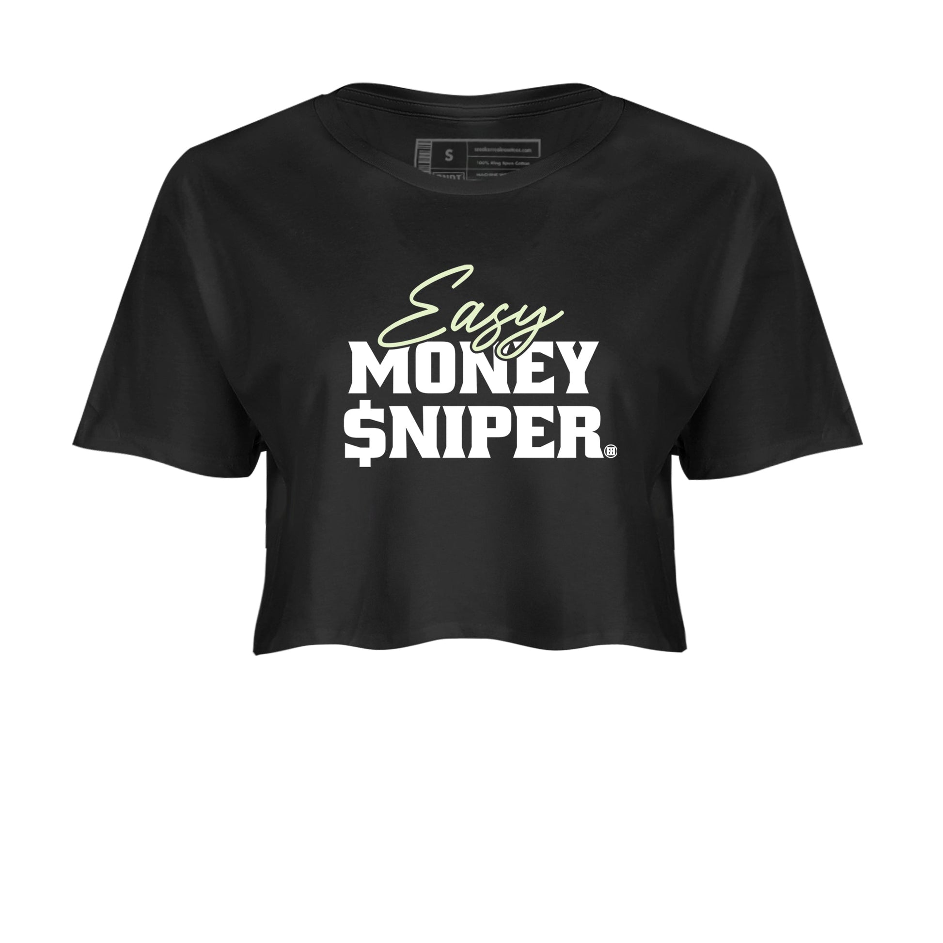 Sneaker Threads – Sneaker Tees To Match Nike KD 18 Halloween – Easy Money Sniper Crop Tee Black 2. Perfect for Jordan releases 2025 colorways. Perfect for Kevin Durant sneaker releases and Halloween 2025 colorways.
