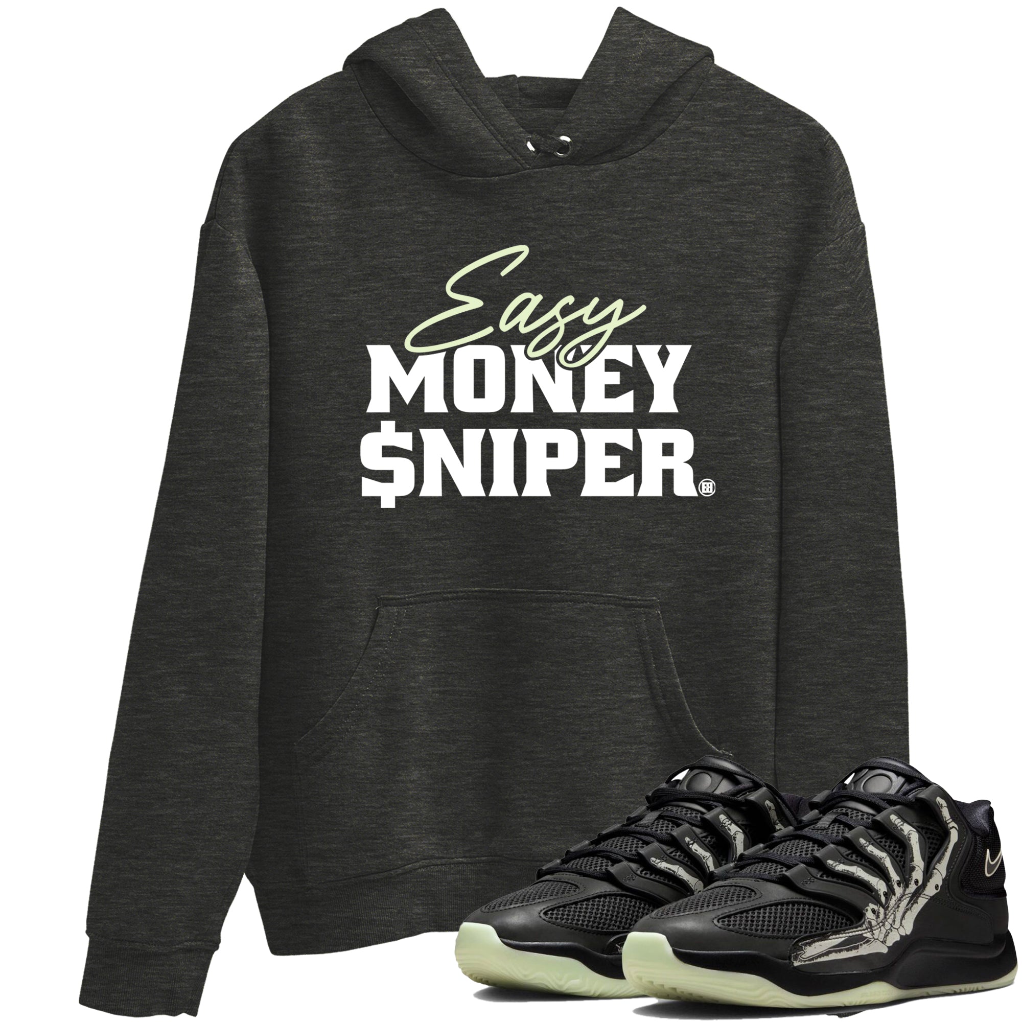 Sneaker Threads – Sneaker Tees To Match Nike KD 18 Halloween – Easy Money Sniper Graphic Tee Charcoal Heather 1. Perfect for Jordan releases 2025 colorways. Perfect for Kevin Durant sneaker releases and Halloween 2025 colorways.