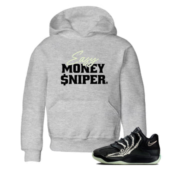 Sneaker Threads – Sneaker Tees To Match Nike KD 18 Halloween – Easy Money Sniper Youth Graphic Tee Heather Grey 1. Perfect for Jordan releases 2025 colorways. Perfect for Kevin Durant sneaker releases and Halloween 2025 colorways.