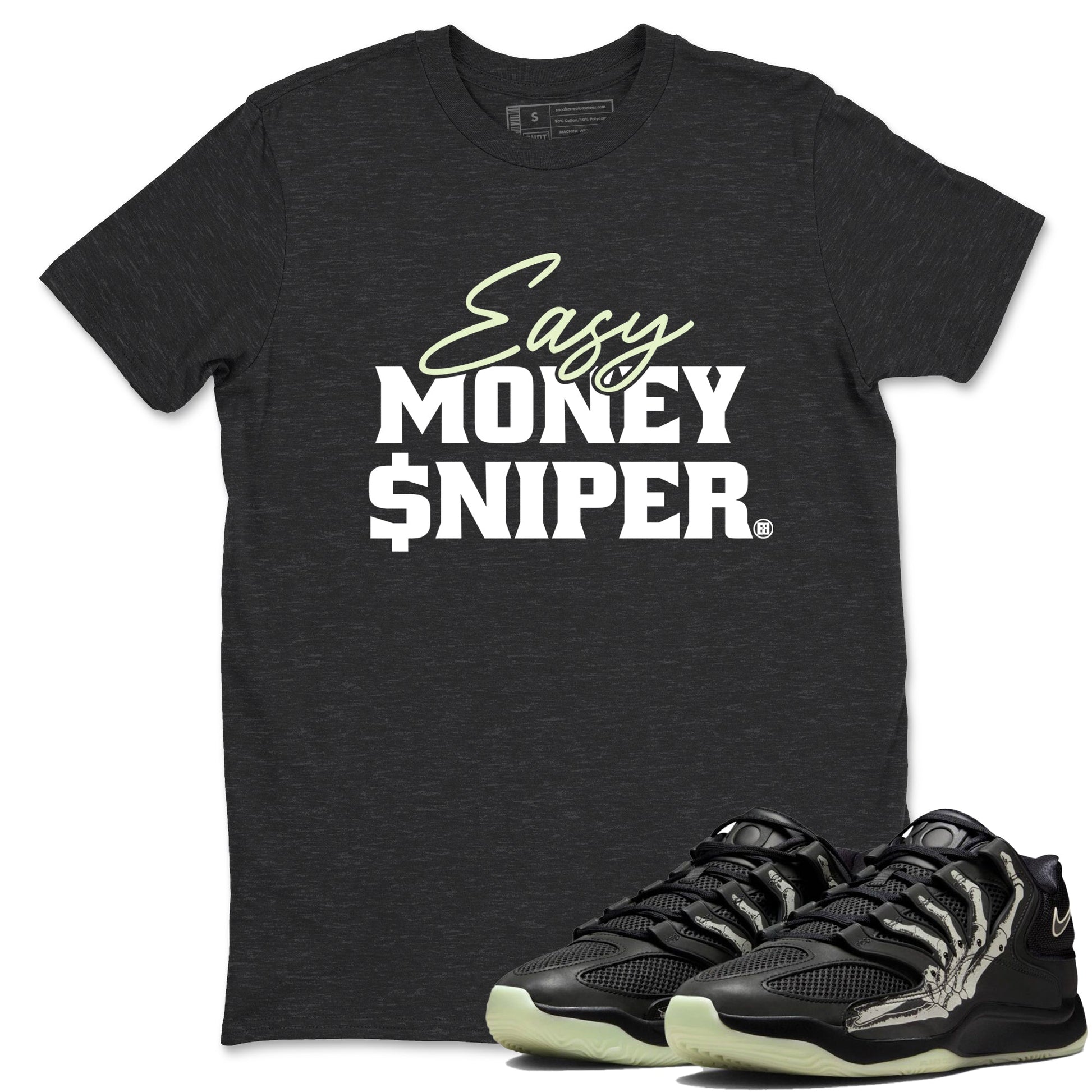 Sneaker Threads – Sneaker Tees To Match Nike KD 18 Halloween – Easy Money Sniper Graphic Tee Charcoal Heather 1. Perfect for Jordan releases 2025 colorways. Perfect for Kevin Durant sneaker releases and Halloween 2025 colorways.