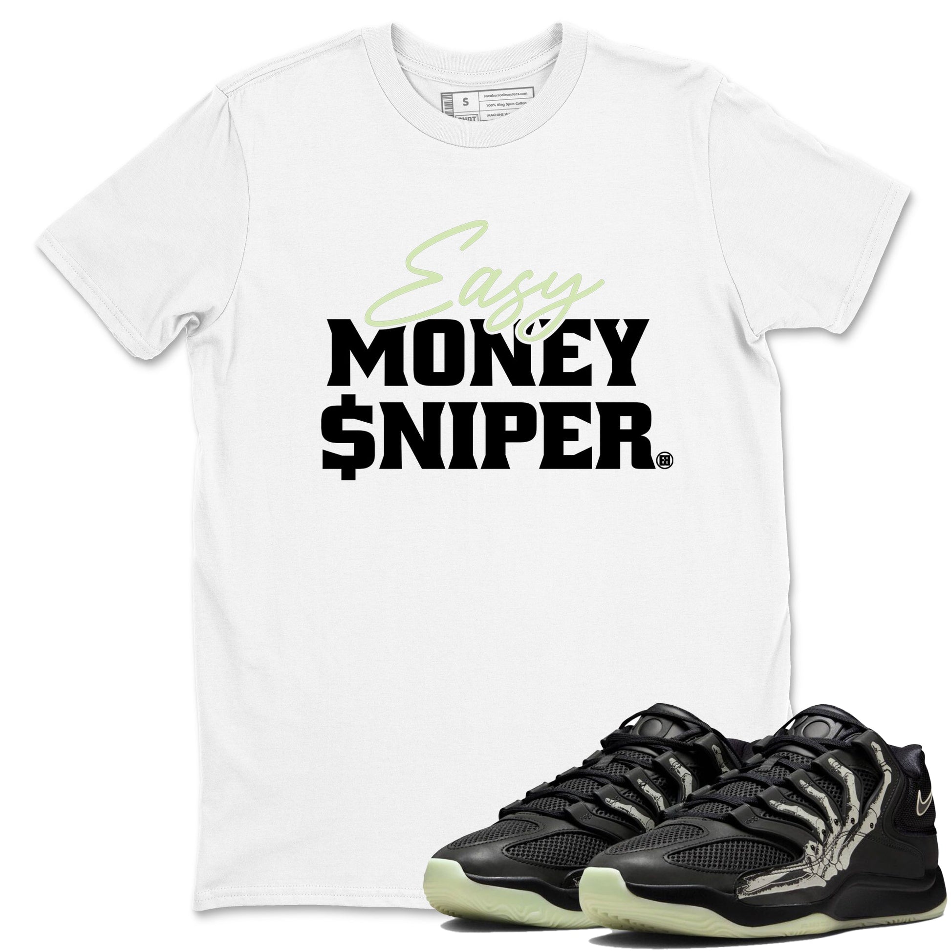 Sneaker Threads – Sneaker Tees To Match Nike KD 18 Halloween – Easy Money Sniper Graphic Tee White 1. Perfect for Jordan releases 2025 colorways. Perfect for Kevin Durant sneaker releases and Halloween 2025 colorways.