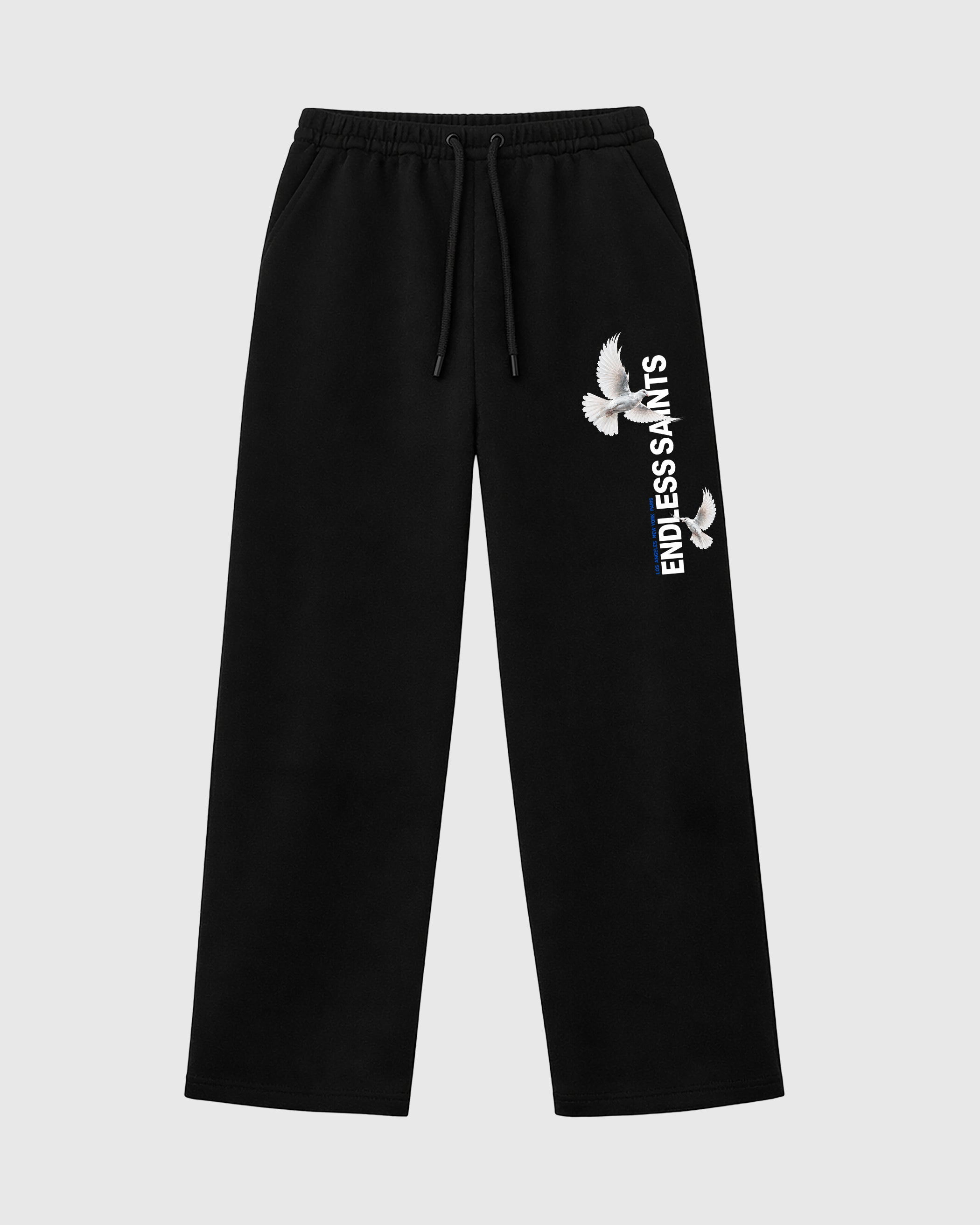 Endless Saitns graphic wide cut sweatpants designed to match the Air Jordan 11 Space Jam, featuring coordinated Black 1 options for a perfect streetwear vibe.