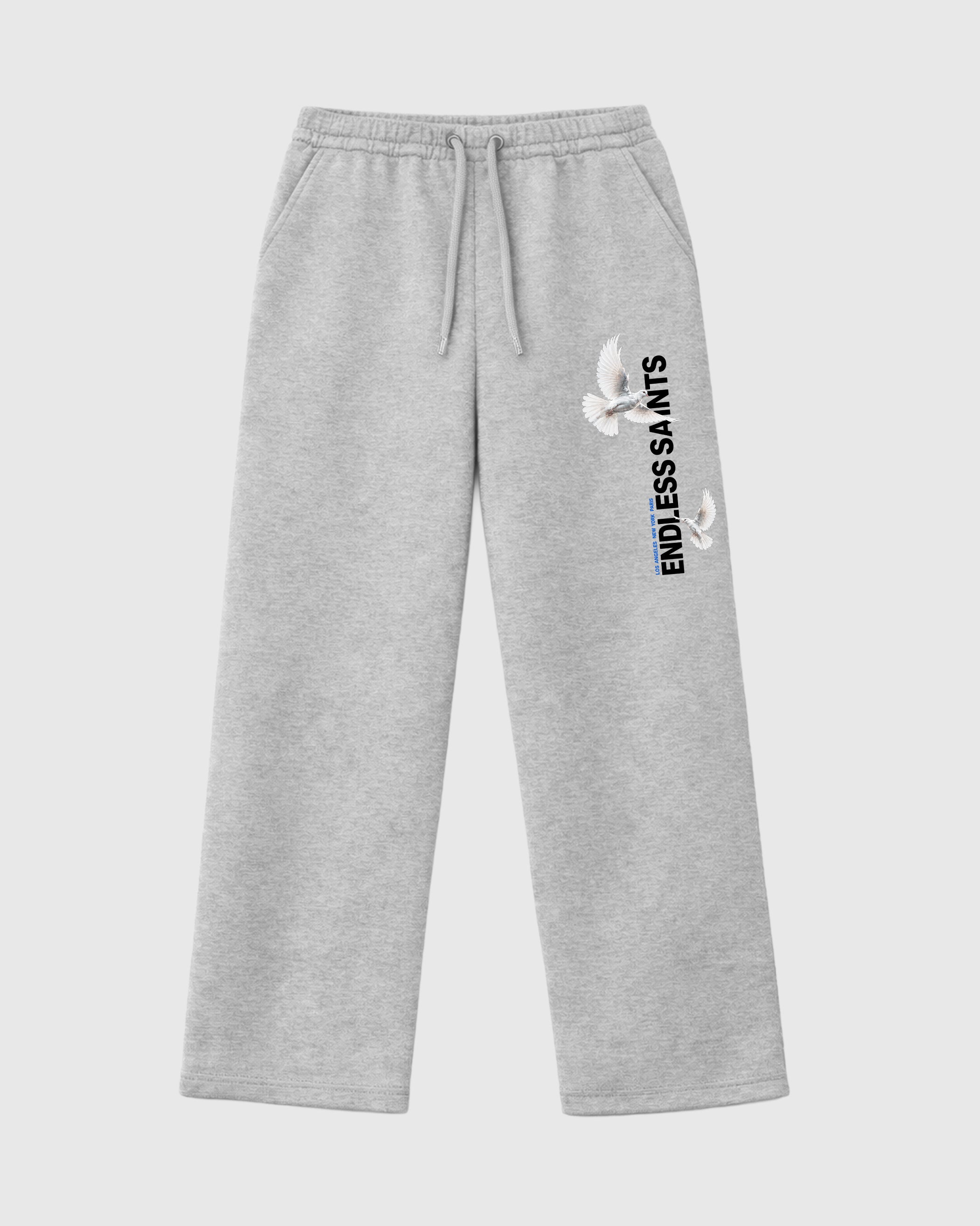 Endless Saitns graphic wide cut sweatpants designed to match the Air Jordan 11 Space Jam, featuring coordinated Heather Grey 1 options for a perfect streetwear vibe.