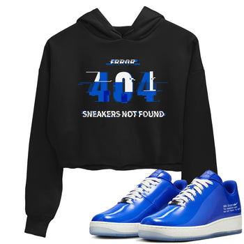 Air Force 1 404 Error shirt to match jordans Error sneaker tees AF1 404 Error SNRT Sneaker Release Tees Black 1 crop length shirt