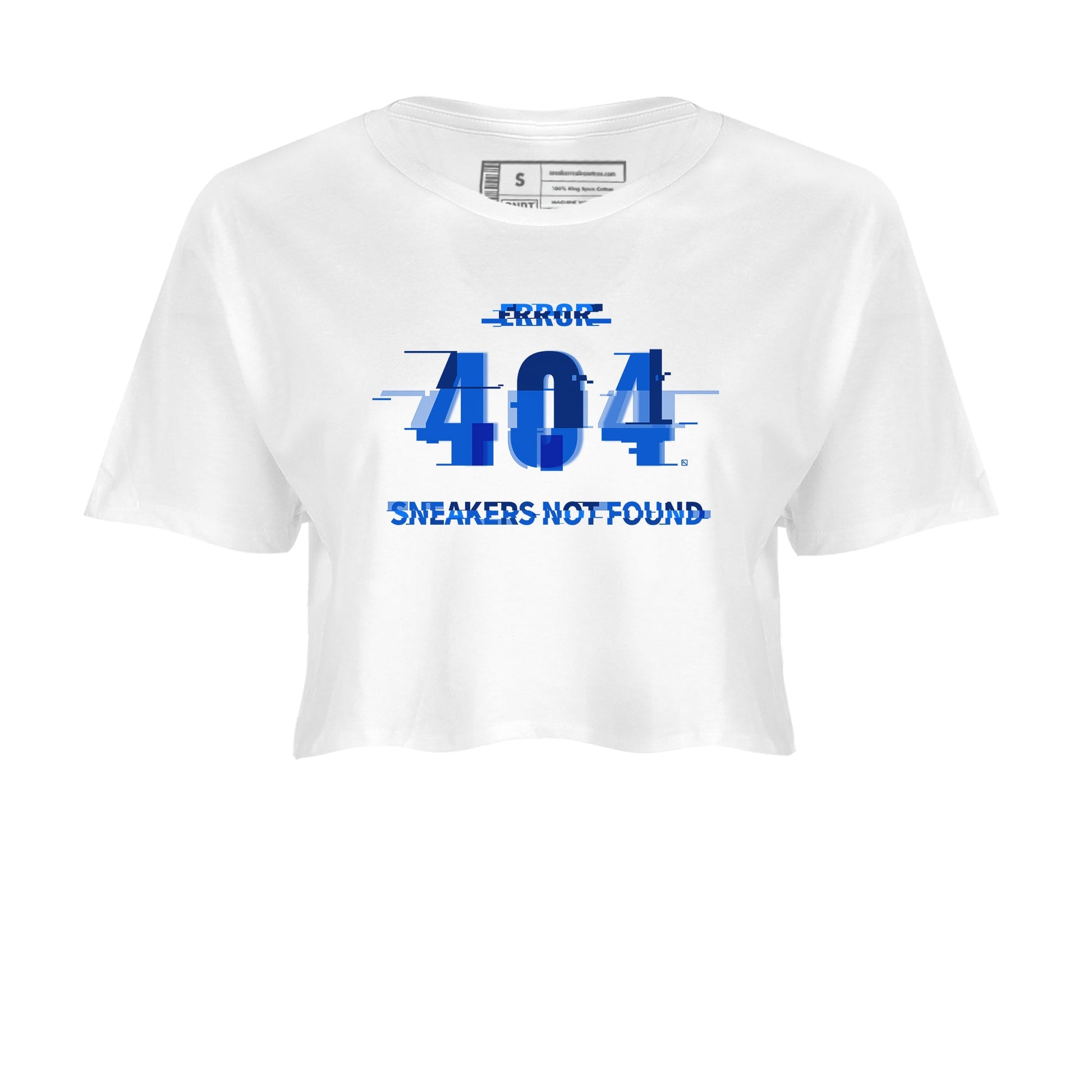 Air Force 1 404 Error shirt to match jordans Error sneaker tees AF1 404 Error SNRT Sneaker Release Tees White 2 crop length shirt