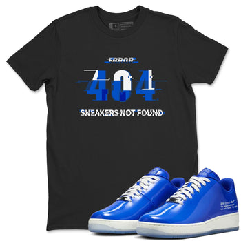 Air Force 1 404 Error shirt to match jordans Error sneaker tees AF1 404 Error SNRT Sneaker Release Tees unisex cotton Black 1 crew neck shirt