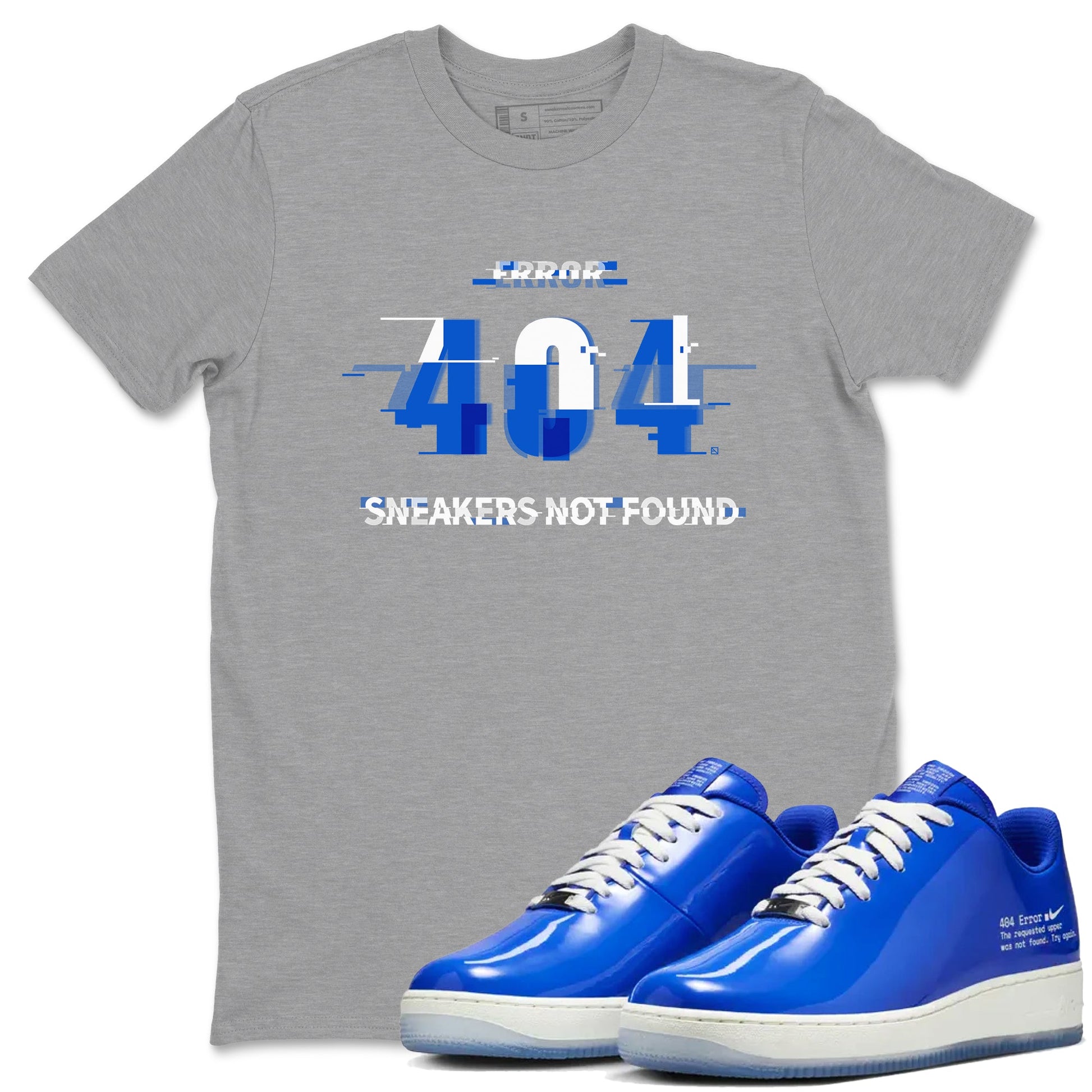 Air Force 1 404 Error shirt to match jordans Error sneaker tees AF1 404 Error SNRT Sneaker Release Tees unisex cotton Heather Grey 1 crew neck shirt