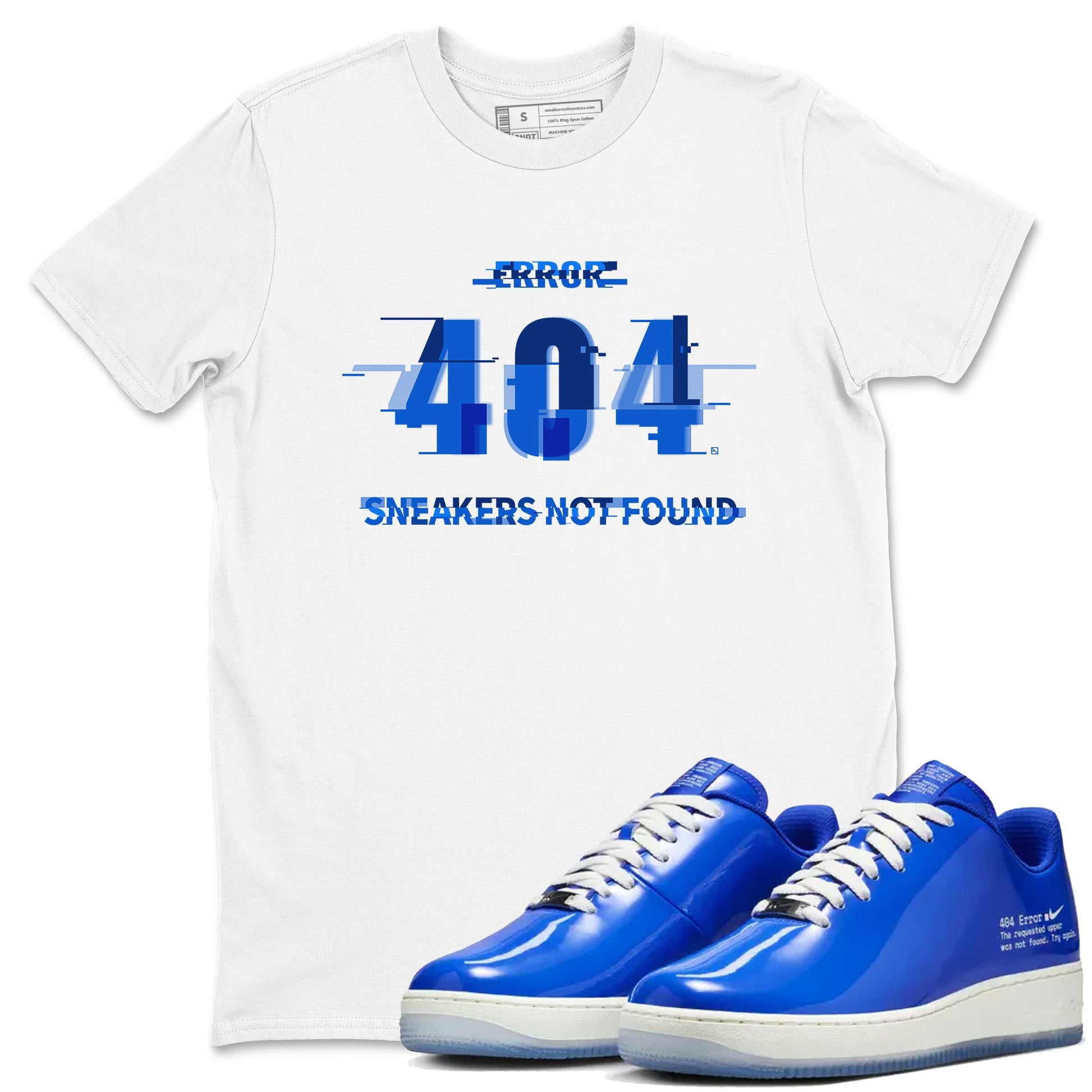 Air Force 1 404 Error shirt to match jordans Error sneaker tees AF1 404 Error SNRT Sneaker Release Tees unisex cotton White 1 crew neck shirt