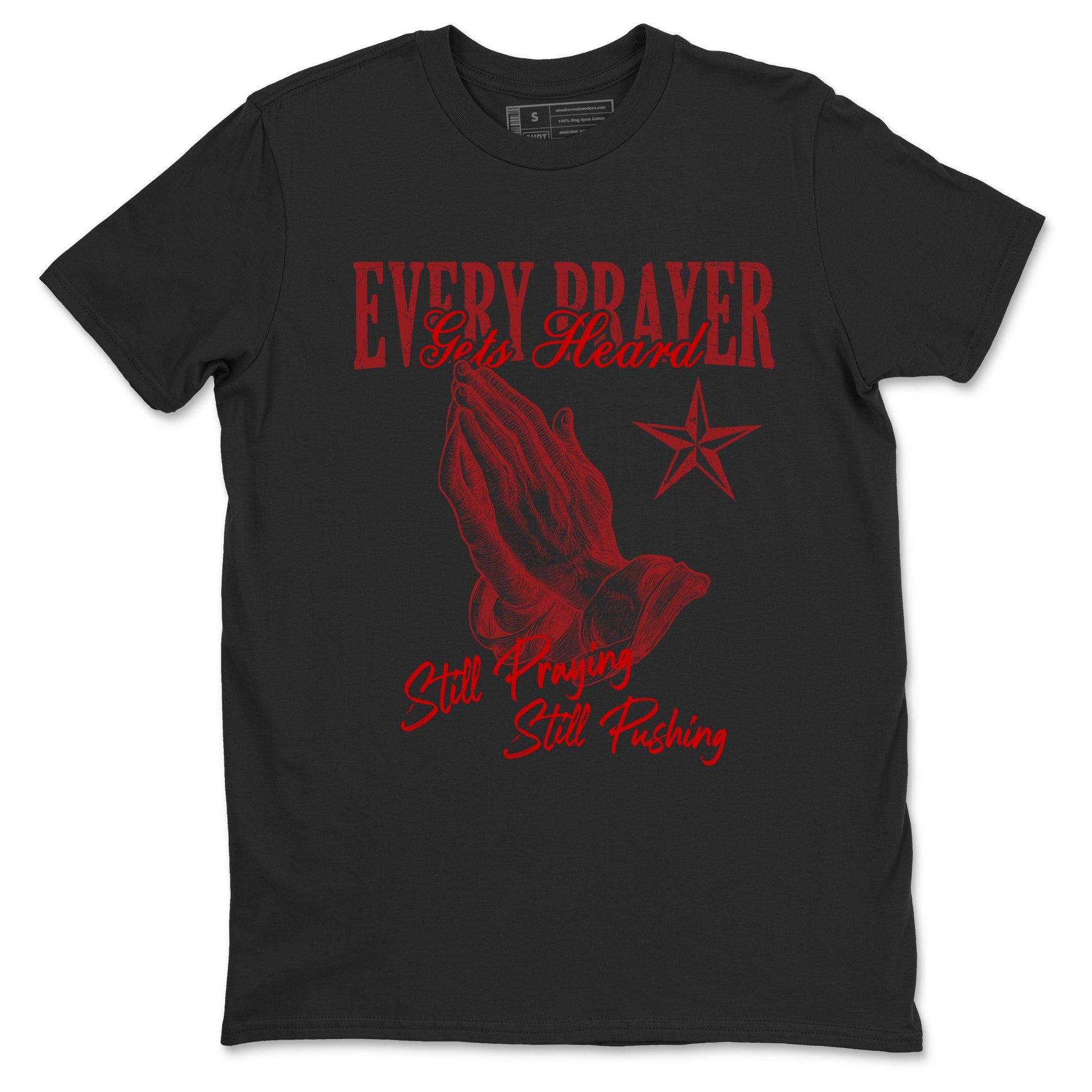 Sneaker match tees – Sneaker Tees To Match Air Foamposite Cough Drop Shoes – Every Prayer Gets Heard Tee Black 2