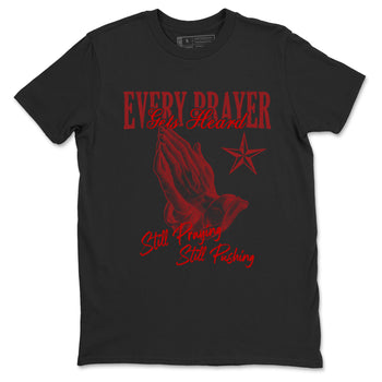 Sneaker match tees – Sneaker Tees To Match Air Foamposite Cough Drop Shoes – Every Prayer Gets Heard Tee Black 2