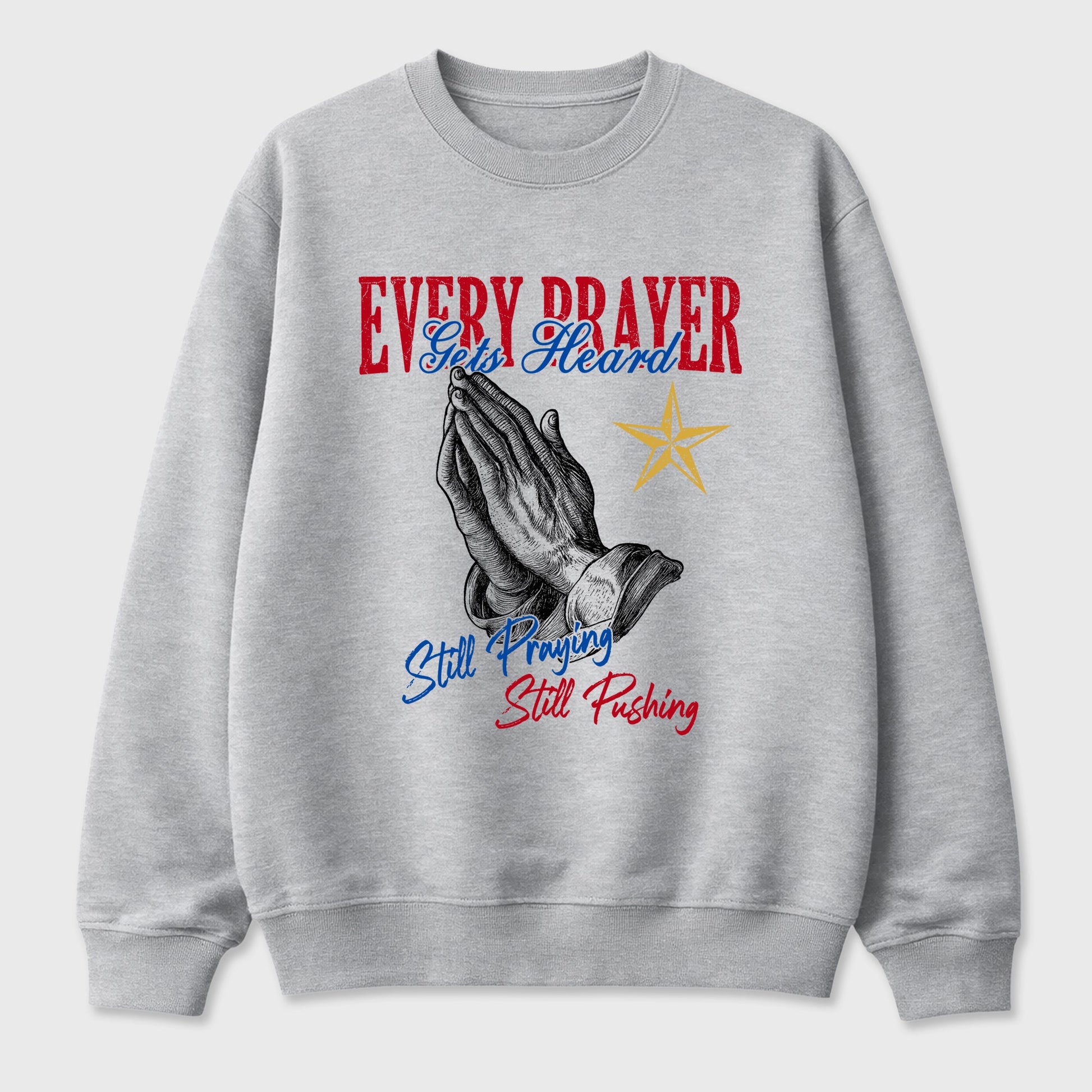 Sneaker match tees – Sneaker Tees To Match Air Jordan 1 Union x Fragment Shoes – Every Prayer Gets Heard Tee Heather Grey 2
