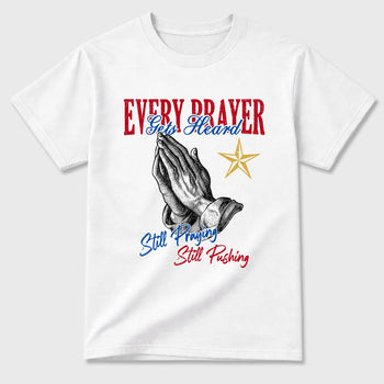 Sneaker match tees – Sneaker Tees To Match Air Jordan 1 Union x Fragment Shoes – Every Prayer Gets Heard Tee White 2