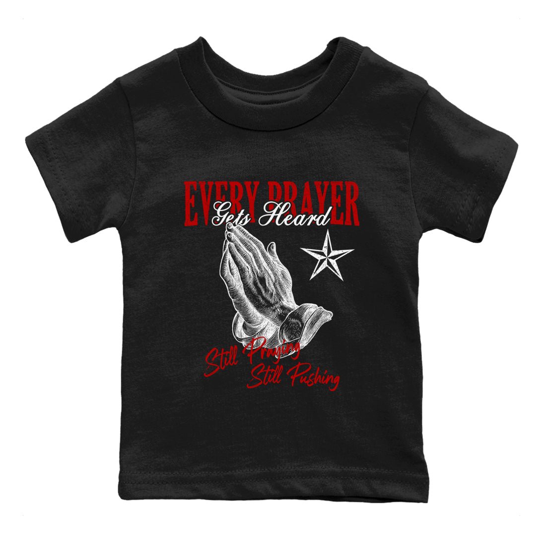 Air Jordan 11 Low Bred sneaker match tee Every Prayer Gets Heard sneaker match tees Air Jordan 11 Bred best t-shirts to match jordans SNRT Sneaker Tees Youth Baby Black 2 tee
