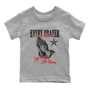 Air Jordan 11 Low Bred sneaker match tee Every Prayer Gets Heard sneaker match tees Air Jordan 11 Bred best t-shirts to match jordans SNRT Sneaker Tees Youth Baby Heather Grey 2 tee