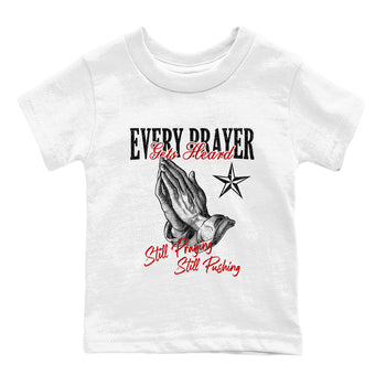 Air Jordan 11 Low Bred sneaker match tee Every Prayer Gets Heard sneaker match tees Air Jordan 11 Bred best t-shirts to match jordans SNRT Sneaker Tees Youth Baby White 2 tee