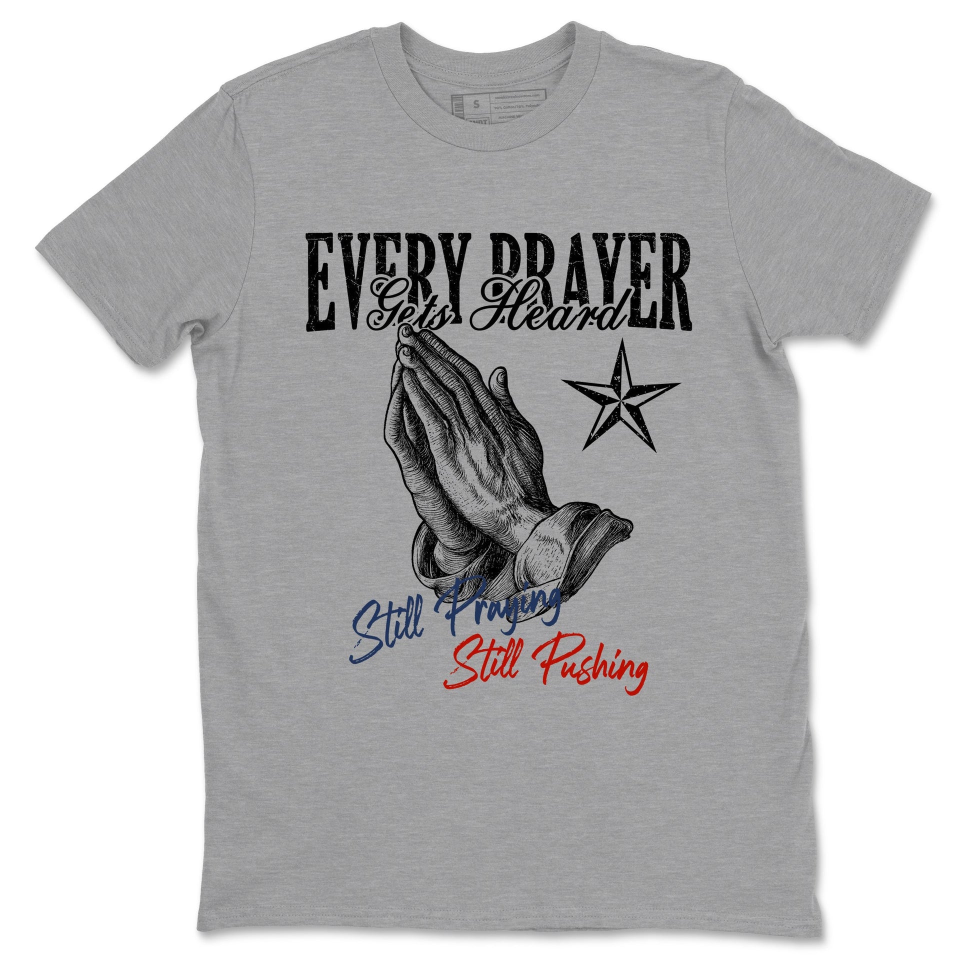 Sneaker match tees – Sneaker Tees To Match Air Jordan 11 Rare Air Shoes – Every Prayer Gets Heard Tee Heather Grey 2