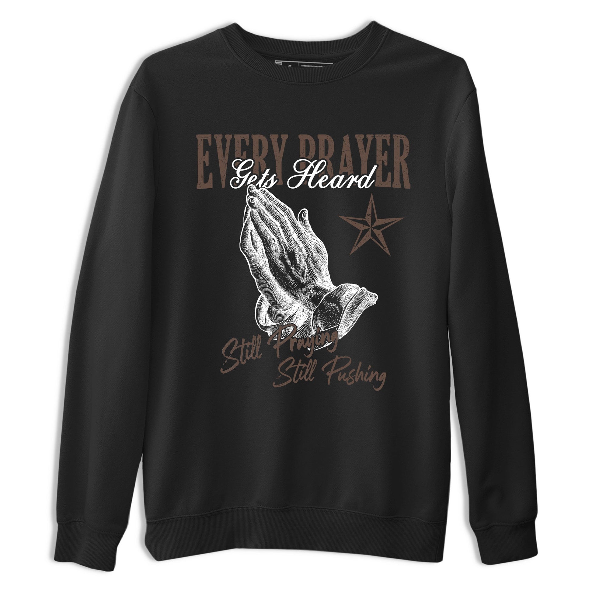 Sneaker match tees – Sneaker Tees To Match Air Jordan 4 Cave Stone Shoes – Every Prayer Gets Heard Tee Black 2